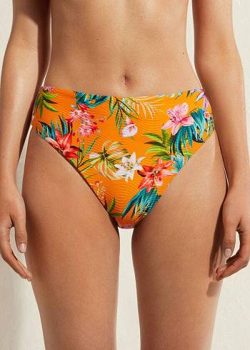 Abajo De Bikini Calzedonia High Cintura Rio Eco Mujer Naranjas | CO2753QZ