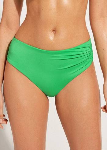 Abajo De Bikini Calzedonia High Cintura Indonesia Eco Mujer Verde | CO2761LH