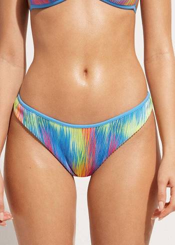 Abajo De Bikini Calzedonia High-Cut Brazilian Maiorca Mujer Multicolor | CO2749TV