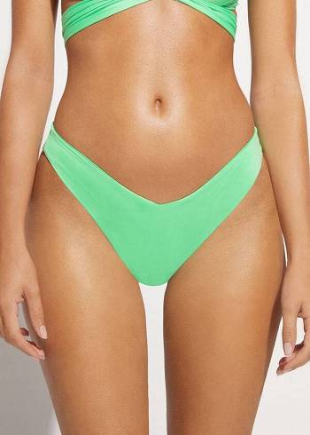 Abajo De Bikini Calzedonia High Cut Indonesia Eco Mujer Verde Menta | CO2795RW