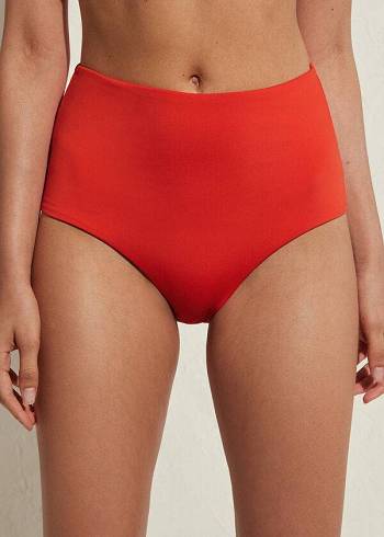 Abajo De Bikini Calzedonia High Shaper Cintura Indonesia Eco Mujer Rojas | CO2786DN