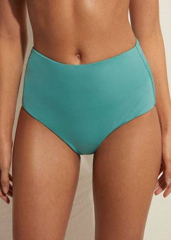 Abajo De Bikini Calzedonia High Shaper Cintura Indonesia Eco Mujer Turquesa | CO2789PQ