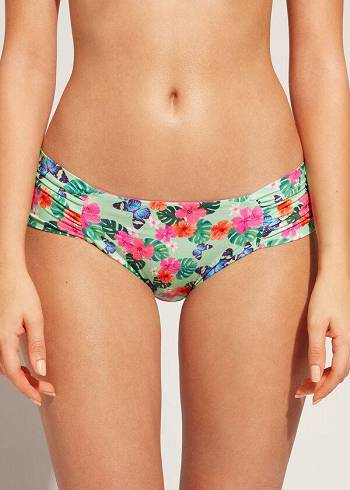 Abajo De Bikini Calzedonia Ruffled Malibu Mujer Multicolor | CO2660VD