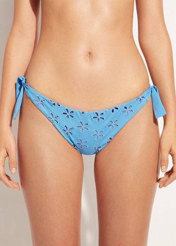 Abajo De Bikini Calzedonia Side Tie Brazilian Corfù Mujer Azules | CO2632UT