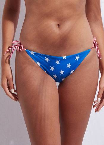 Abajo De Bikini Calzedonia Star patterned Mujer Azules | CO2615VD