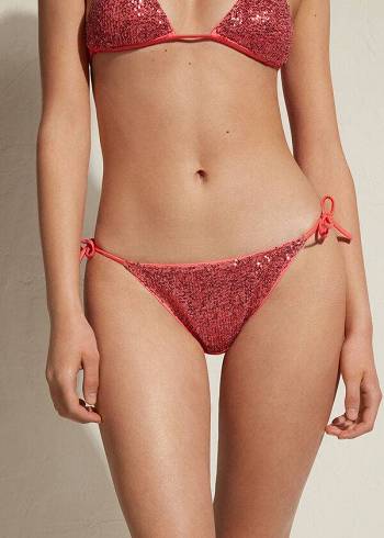 Abajo De Bikini Calzedonia String Cannes Mujer Rosas | CO2604IS