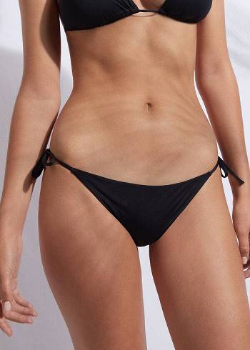 Abajo De Bikini Calzedonia String Indonesia Mujer Negras | CO2594KI