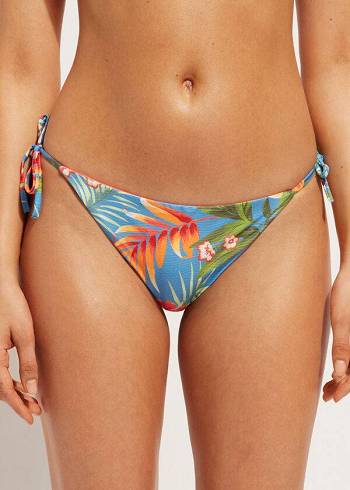 Abajo De Bikini Calzedonia String Maui Mujer Verde | CO2585QZ