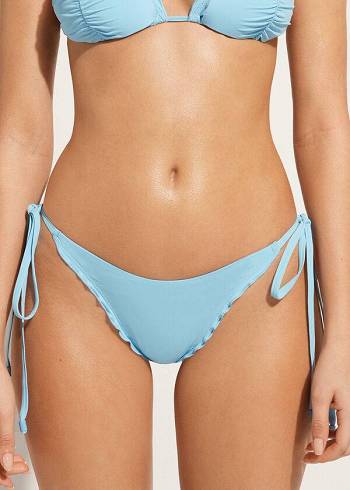 Abajo De Bikini Calzedonia String Tanga Islamorada Mujer Azules | CO2574SO