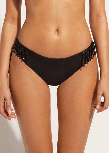 Abajo De Bikini Calzedonia Taipei Mujer Negras | CO2564CE