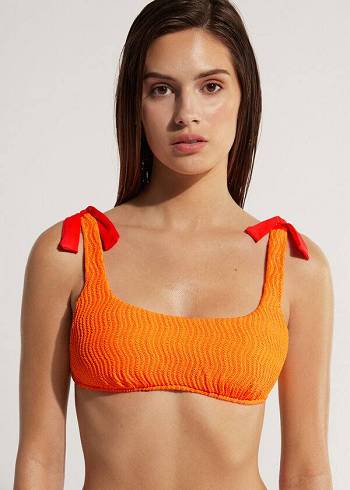 Arriba De Bikini Calzedonia Tank Mykonos Mujer Naranjas | CO2205BC