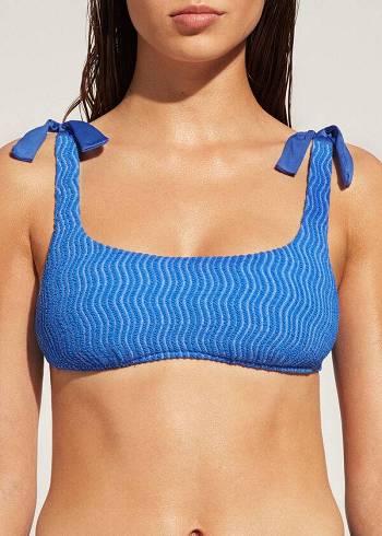 Arriba De Bikini Calzedonia Tank Mykonos Mujer Azules | CO2206NB