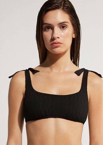 Arriba De Bikini Calzedonia Tank Mykonos Mujer Negras | CO2208QZ