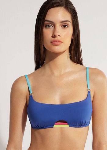 Arriba De Bikini Calzedonia Tank Tokyo Eco Mujer Azules | CO2187YU