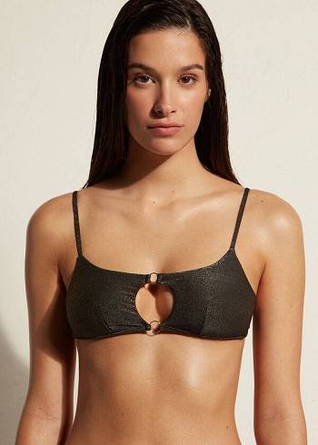 Arriba De Bikini Calzedonia Tank-style Cut Out Swimsuit Hollywood Mujer Negras | CO2184EX