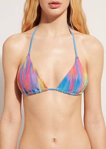 Arriba De Bikini Calzedonia Triangle String Maiorca Mujer Multicolor | CO2139PQ