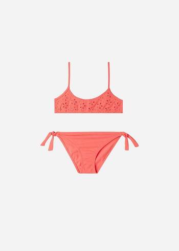 Bañadores Calzedonia Two-Piece Corfù Niños Naranjas | CO1121YU