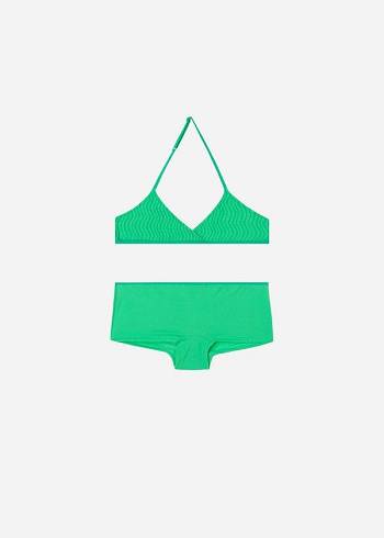 Bañadores Calzedonia Two Piece Mykonos Niños Verde | CO1128DN