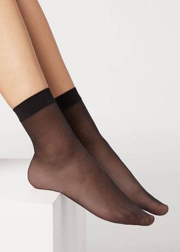 Calcetines Calzedonia 20 Denier Sheer Corta Mujer Negras | CO1870QZ