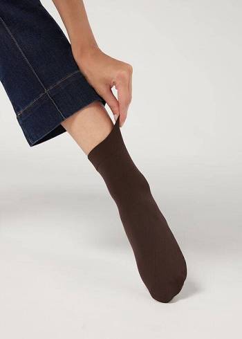 Calcetines Calzedonia 50 Denier Soft Touch Corta Mujer Cafe | CO1865CE