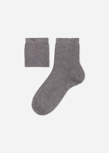 Calcetines Calzedonia Cashmere Blend Corta Niños Gris | CO1023SO