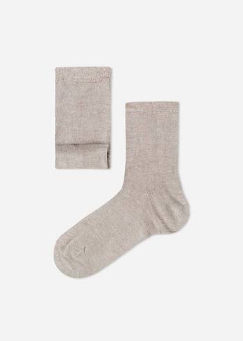 Calcetines Calzedonia Cashmere Blend Corta Niños Beige Marrones | CO1027HK