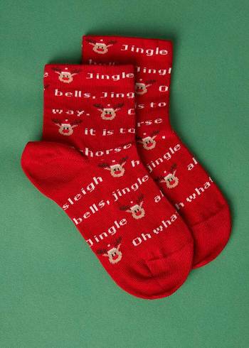 Calcetines Calzedonia Christmas Series Corta Niños Rojas | CO1019IS