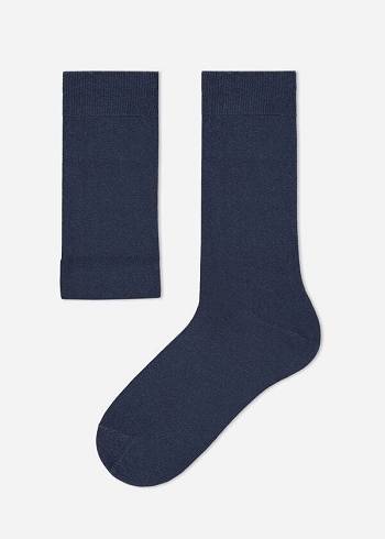 Calcetines Calzedonia Crew with Cashmere Hombre Gris Azules | CO1359PQ