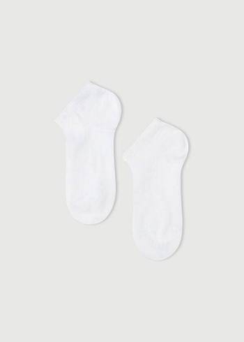 Calcetines Calzedonia Light Algodon Ankle Corta Niños Blancas | CO1003KI