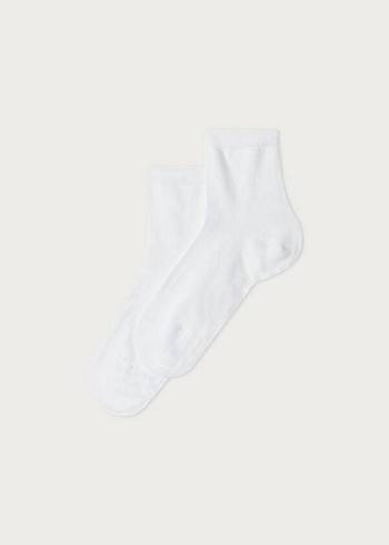 Calcetines Calzedonia Light Algodon Corta Niños Blancas | CO1004LH