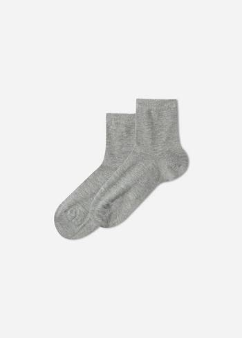 Calcetines Calzedonia Light Algodon Corta Niños Gris | CO1005ZG