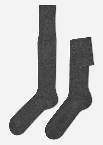 Calcetines Calzedonia Long with Cashmere Hombre Gris | CO1406TV