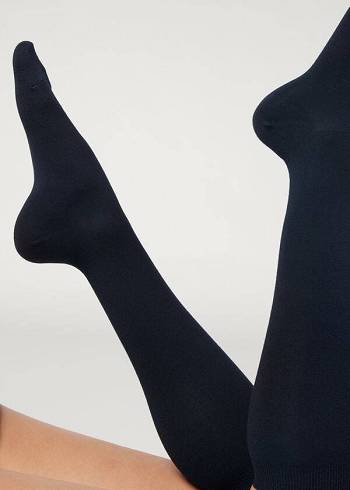 Calcetines Calzedonia Long with Cashmere Mujer Azules | CO1942XF