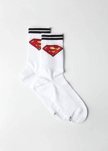 Calcetines Calzedonia Superman Crew Hombre Blancas | CO1331IS