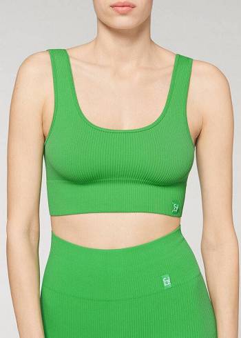 Cubrirlos Calzedonia Seamless Acanalado Mujer Verde | CO2079WY