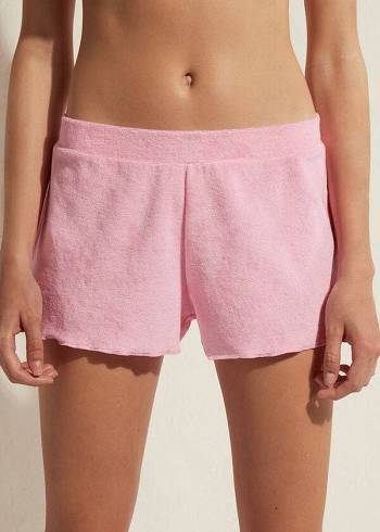 Cubrirlos Calzedonia Terrycloth Shorts Mujer Rosas | CO2040GL