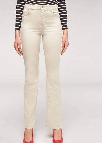 Jeans Calzedonia Eco Light Flared Denim Mujer Marrones Beige | CO1616UT