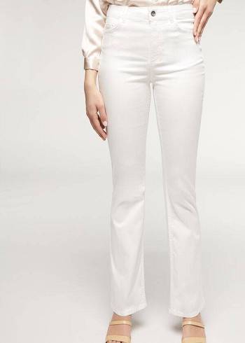 Jeans Calzedonia Eco Light Flared Denim Mujer Blancas | CO1617IS