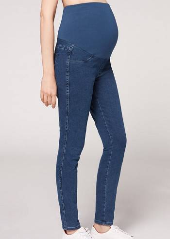 Jeans Calzedonia Maternity Jean Mujer Azules | CO1586EX