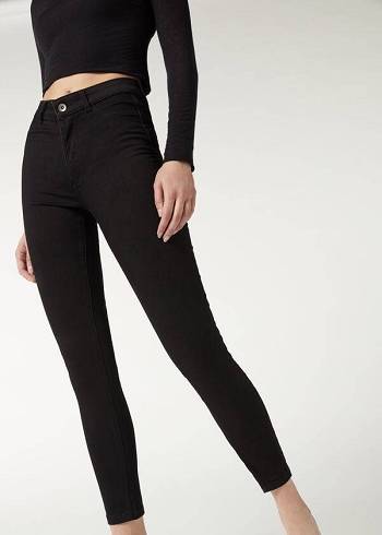 Jeans Calzedonia Push-up and soft touch Mujer Negras | CO1583MA