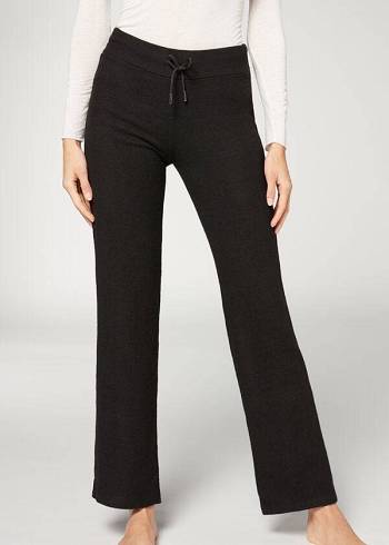 Leggins Calzedonia Cashmere Directo Mujer Negras | CO1563YU