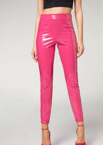 Leggins Calzedonia Flaco in Thermal Vinyl Mujer Rosas | CO1507WY