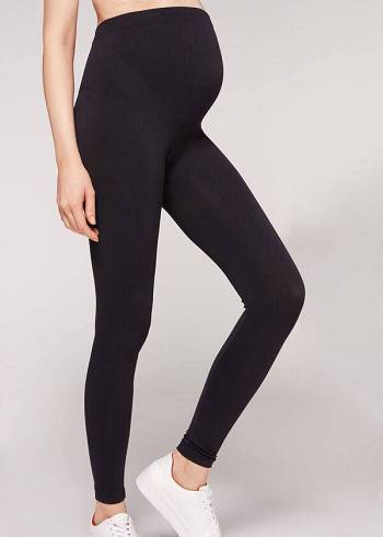 Leggins Calzedonia Opaque Maternity Footless Tights Mujer Negras | CO1523KI