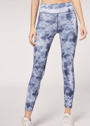 Leggins Calzedonia Soft Touch Atléticos Mujer Azul Marino | CO1503BC