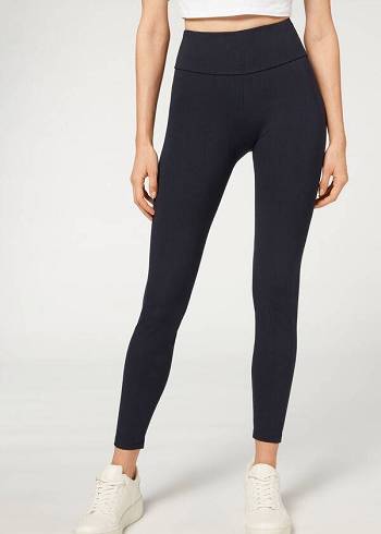 Leggins Calzedonia Total Shaper Mujer Azules | CO1488OR