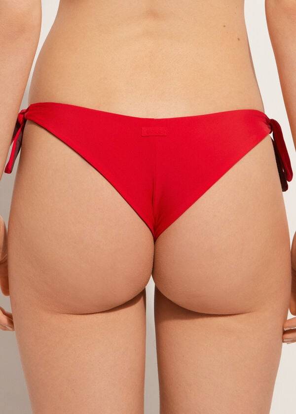 Abajo De Bikini Calzedonia Bow Brazilian Indonesia Eco Mujer Rojas | CO2888IS