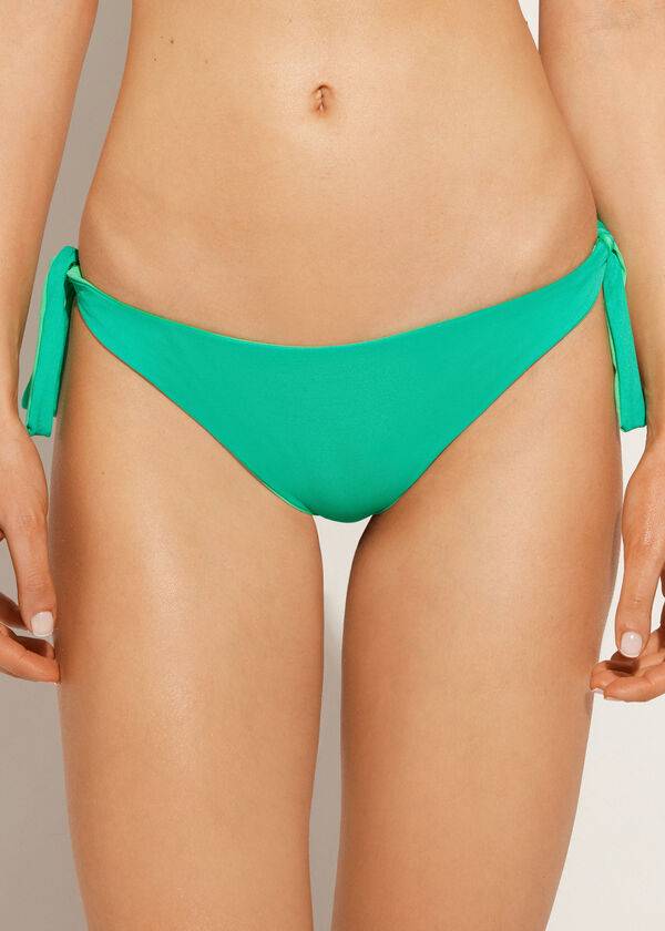 Abajo De Bikini Calzedonia Bow Brazilian Indonesia Eco Mujer Verde | CO2891TV