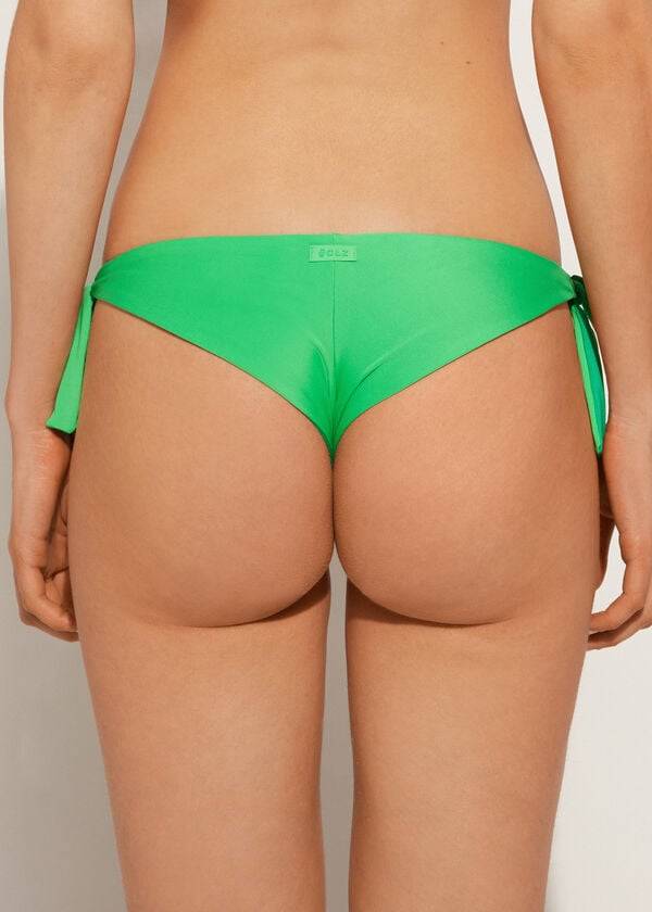 Abajo De Bikini Calzedonia Bow Brazilian Indonesia Eco Mujer Verde | CO2891TV