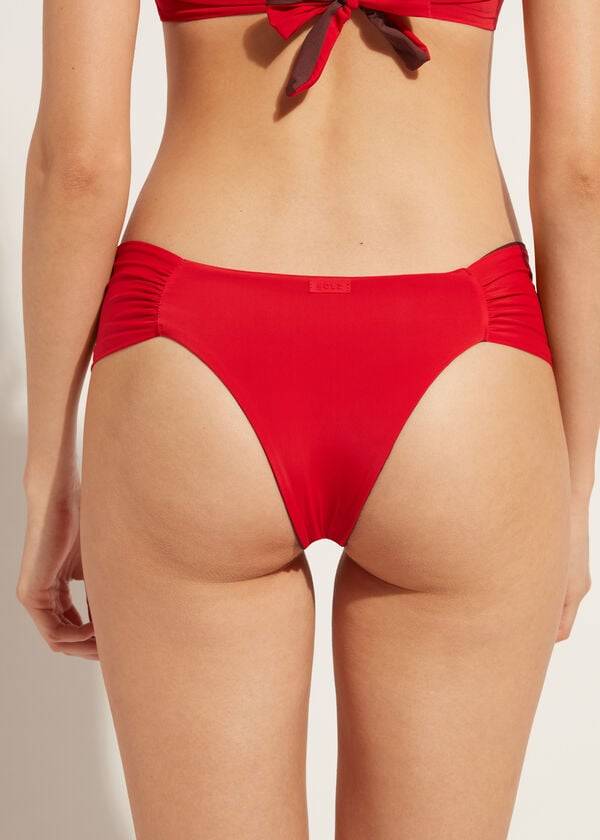 Abajo De Bikini Calzedonia Brazilian Indonesia Eco Mujer Rojas | CO2876ZG