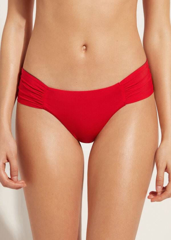 Abajo De Bikini Calzedonia Brazilian Indonesia Eco Mujer Rojas | CO2876ZG